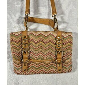 Olivia + Joy Women's Purse Chevron Multicolor Casual Classic Retro Clutch